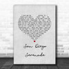 Tom Waits San Diego Serenade Grey Heart Song Lyric Print