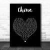 Tori Amos China Black Heart Song Lyric Print