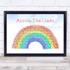 Tracy Chapman Across The Lines Watercolour Rainbow & Clouds Song Lyric Print