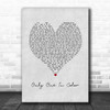 Trapt Only One In Color Grey Heart Song Lyric Print