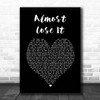 Trey Songz Almost Lose It Black Heart Song Lyric Print