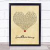 Twenty One Pilots Smithereens Vintage Heart Song Lyric Print