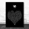 U2 40 Black Heart Song Lyric Print