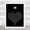 U2 40 Black Heart Song Lyric Print