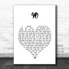 U2 40 White Heart Song Lyric Print