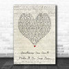 U2 Sometimes You Can't Make It On Your Own Script Heart Song Lyric Print