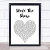 Upchurch Stole The Show White Heart Song Lyric Print