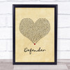 UPPERROOM Defender Vintage Heart Song Lyric Print