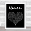 Usher Climax Black Heart Song Lyric Print