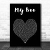 Usher My Boo Black Heart Song Lyric Print