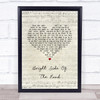 Van Morrison Bright Side Of The Road Script Heart Song Lyric Print