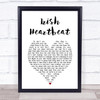 Van Morrison Irish Heartbeat White Heart Song Lyric Print