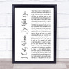 Volbeat I Only Wanna Be With You White Script Song Lyric Print
