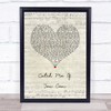 Walking On Cars Catch Me If You Can Script Heart Song Lyric Print