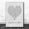 Walter Egan Magnet and Steel Grey Heart Song Lyric Print