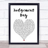 Whitesnake Judgement Day White Heart Song Lyric Print