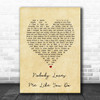 Whitney Houston Nobody Loves Me Like You Do Vintage Heart Song Lyric Print