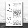 Willie Nelson It Gets Easier White Script Song Lyric Print