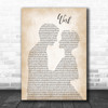 Kane Brown Work Man Lady Bride Groom Wedding Song Lyric Music Wall Art Print