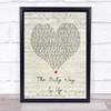 Yazz The Only Way Is Up Script Heart Song Lyric Print
