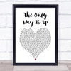 Yazz The Only Way Is Up White Heart Song Lyric Print