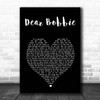 Yellowcard Dear Bobbie Black Heart Song Lyric Print