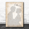Lionel Richie & Mariah Carey Endless Love Man Lady Bride Groom Song Lyric Music Wall Art Print