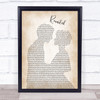 Peaches & Herb Reunited Man Lady Bride Groom Wedding Song Lyric Music Wall Art Print