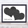 The Rankin Family Borders and Time Landscape Black & White Two Hearts Song Lyric Music Art Print