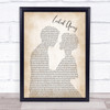 R City Locked Away Man Lady Bride Groom Wedding Song Lyric Music Wall Art Print