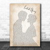 R City Locked Away Man Lady Bride Groom Wedding Song Lyric Music Wall Art Print