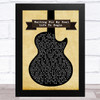 Colin Hay Waiting For My Real Life To Begin Black Guitar Song Lyric Music Art Print