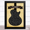 Johhny Cash So Doggone Lonesome Black Guitar Song Lyric Music Art Print