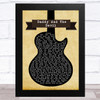 Wade Bowen Daddy And The Devil Black Guitar Song Lyric Music Art Print