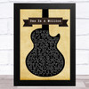 Level 42 One In A Million Black Guitar Song Lyric Music Art Print