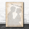 Ronan Keating When You Say Nothing At All Man Lady Bride Groom Song Lyric Music Wall Art Print