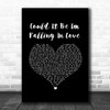 The Spinners Could It Be I'm Falling In Love Black Heart Song Lyric Music Art Print