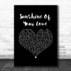 Eric Clapton Sunshine Of Your Love Black Heart Song Lyric Music Art Print