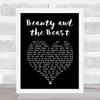 Celine Dion Beauty and the Beast Black Heart Song Lyric Music Art Print