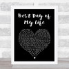 American Authors Best Day of My Life Black Heart Song Lyric Music Art Print