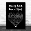 Elvis Presley Young And Beautiful Black Heart Song Lyric Music Art Print