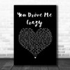 Shakin' Stevens You Drive Me Crazy Black Heart Song Lyric Music Art Print