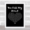 Jason Walker You Fill My Heart Black Heart Song Lyric Music Art Print