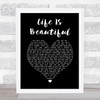 Sixx A M Life Is Beautiful Black Heart Song Lyric Music Art Print