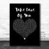 Ella Henderson Take Care Of You Black Heart Song Lyric Music Art Print