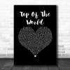 Kimbra Top Of The World Black Heart Song Lyric Music Art Print