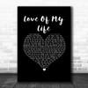 Carly Simon Love Of My Life Black Heart Song Lyric Music Art Print