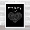 Carly Simon Love Of My Life Black Heart Song Lyric Music Art Print