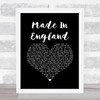 The Shires Made In England Black Heart Song Lyric Music Art Print