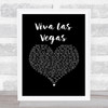 Elvis Presley Viva Las Vegas Black Heart Song Lyric Music Art Print